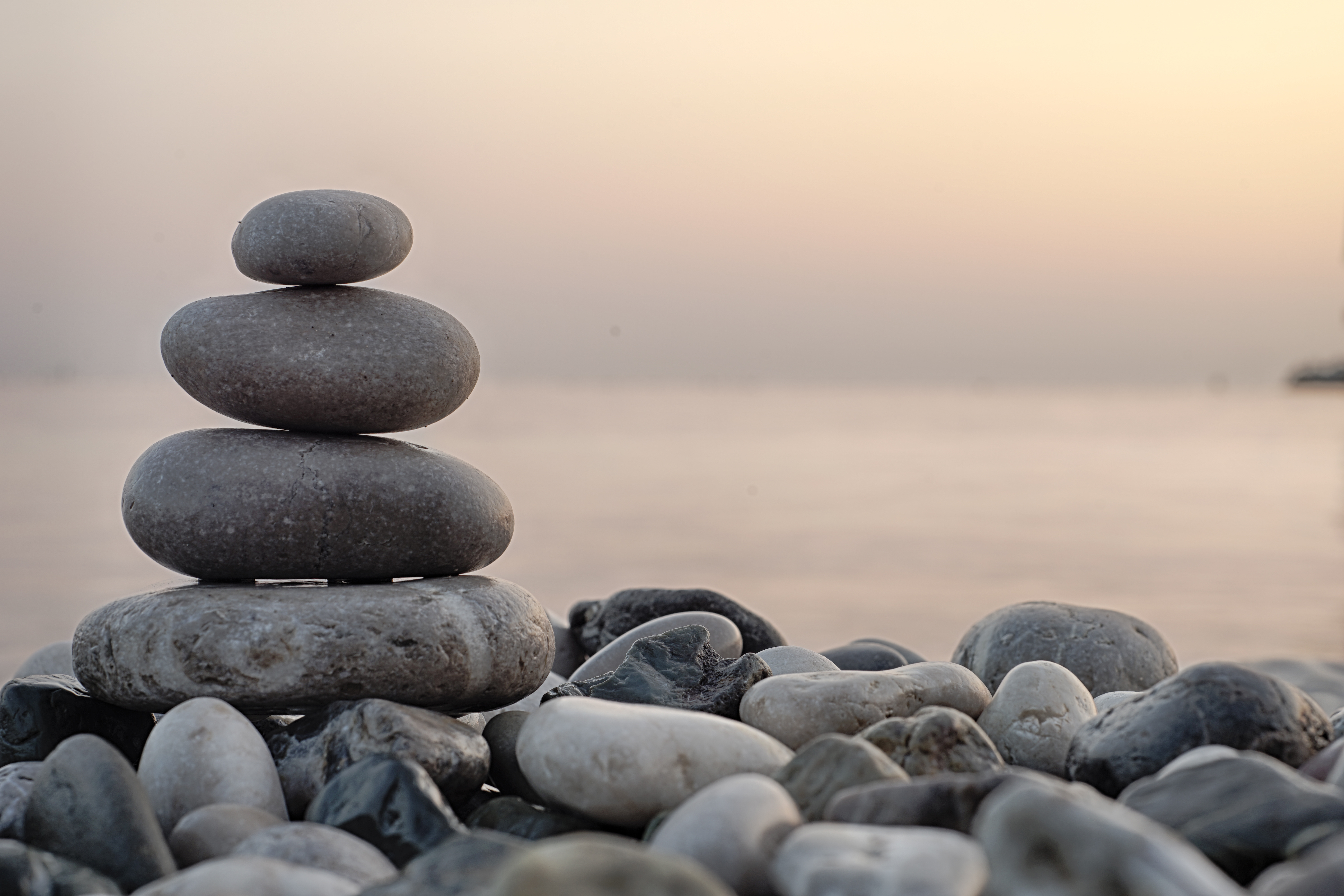 Stacked stones representing balance